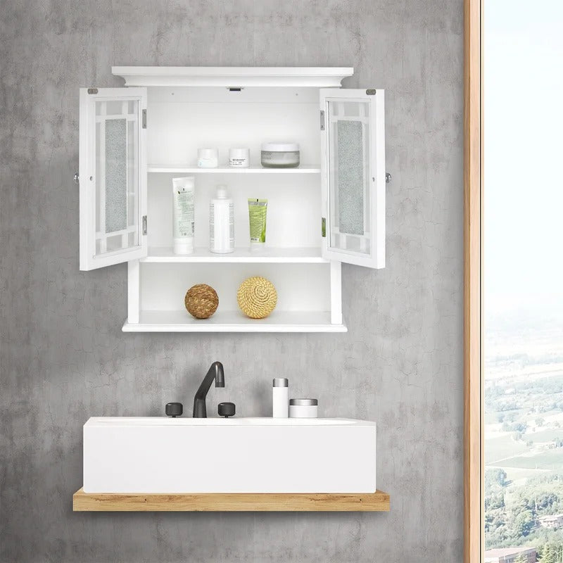 Bathroom Cabinets: 22'' W x 24'' H x 7'' D Removable Bathroom Cabinet