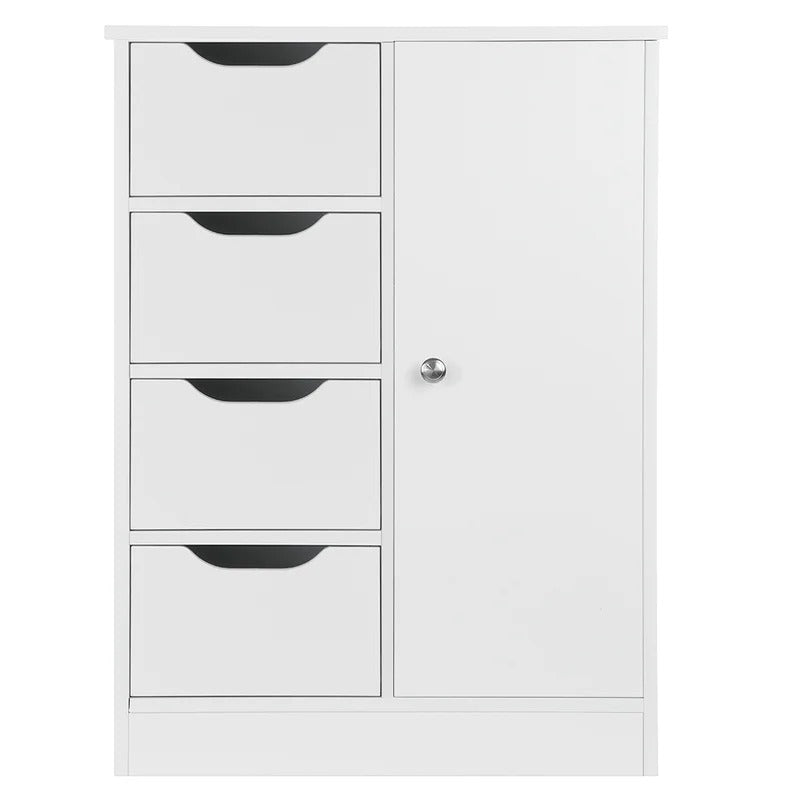 Bathroom Cabinets: 23.6'' W x 31.5'' H x 11.8'' D Free-Standing Bathroom Cabinet