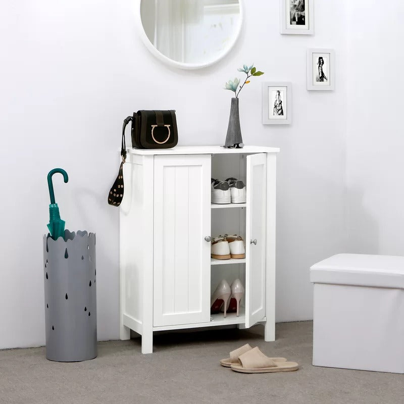 Bathroom Cabinets: 23.6'' W x 31.6'' H x 11.8'' D Free-Standing Bathroom Cabinet