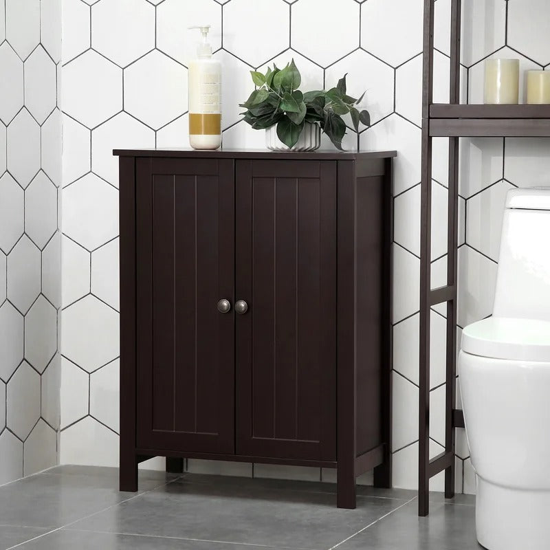 Bathroom Cabinets: 23.6'' W x 31.6'' H x 11.8'' D Free-Standing Bathroom Cabinet