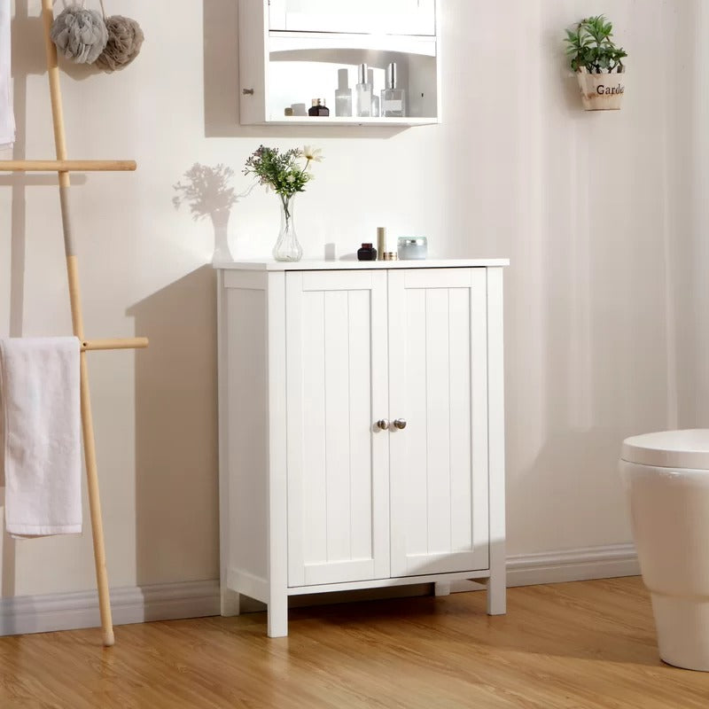 Bathroom Cabinets: 23.6'' W x 31.6'' H x 11.8'' D Free-Standing Bathroom Cabinet