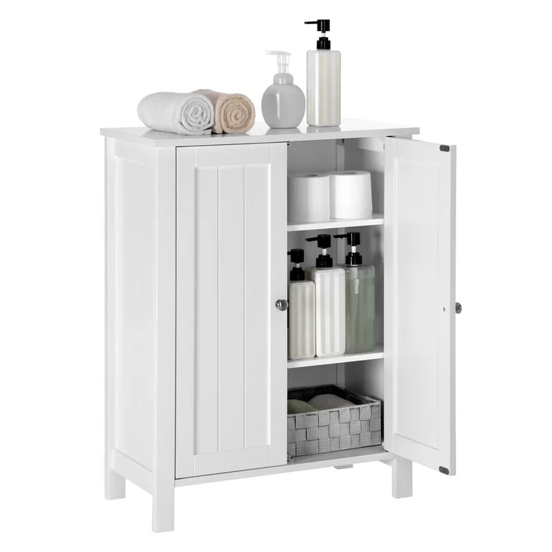Bathroom Cabinets: 23.6'' W x 31.6'' H x 11.8'' D Free-Standing Bathroom Cabinet
