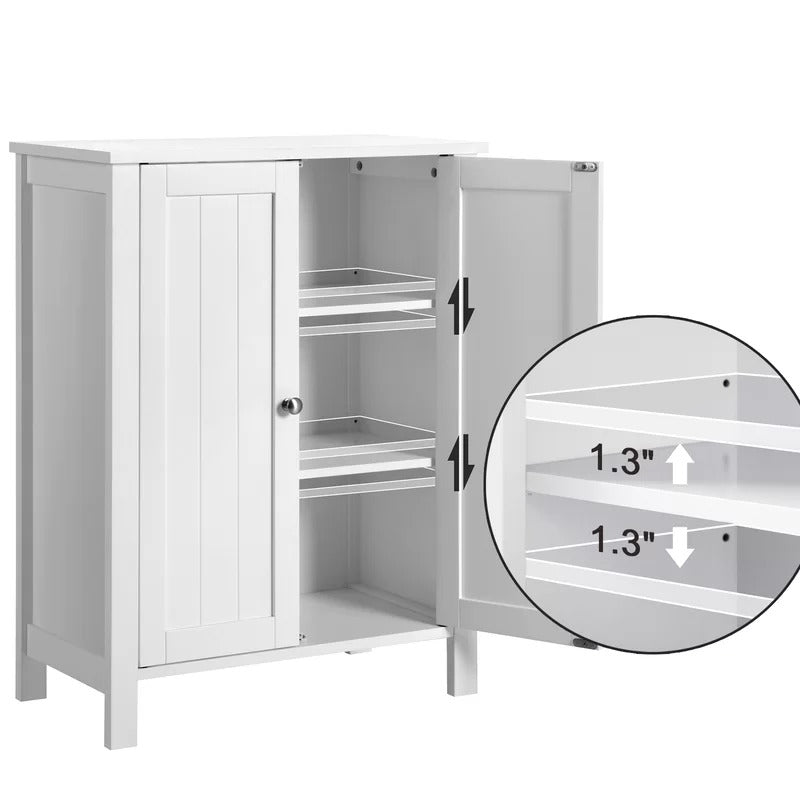 Bathroom Cabinets: 23.6'' W x 31.6'' H x 11.8'' D Free-Standing Bathroom Cabinet