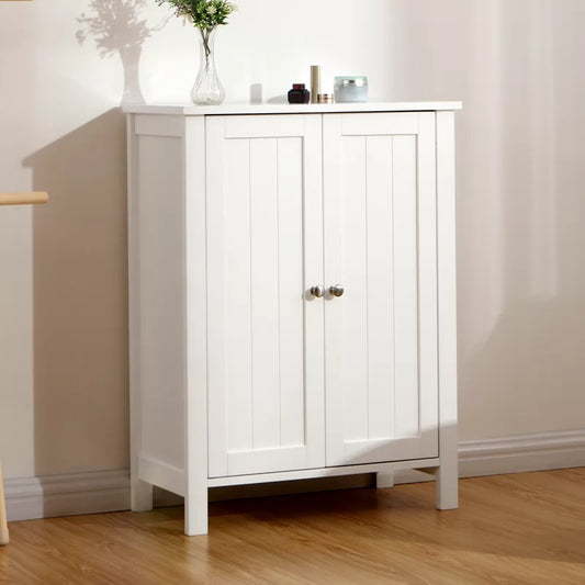 Bathroom Cabinets: 23.6'' W x 31.6'' H x 11.8'' D Free-Standing Bathroom Cabinet