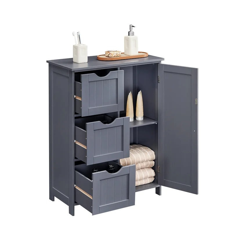 Bathroom Cabinets: 23.6'' W x 31.9'' H x 11.8'' D Free-Standing Bathroom Cabinet