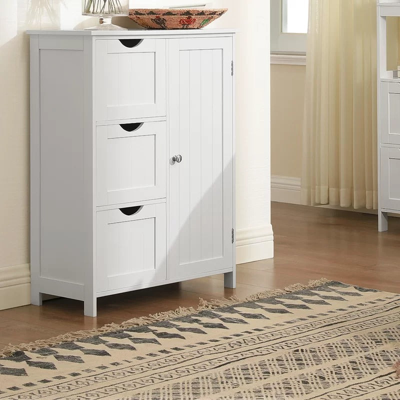 Bathroom Cabinets: 23.6'' W x 31.9'' H x 11.8'' D Free-Standing Bathroom Cabinet