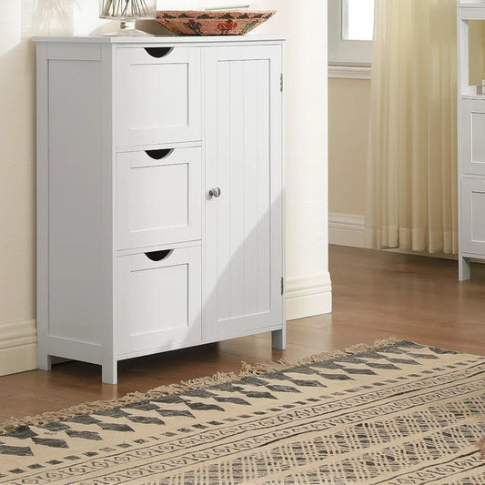 Bathroom Cabinets: 23.6'' W x 31.9'' H x 11.8'' D Free-Standing Bathroom Cabinet
