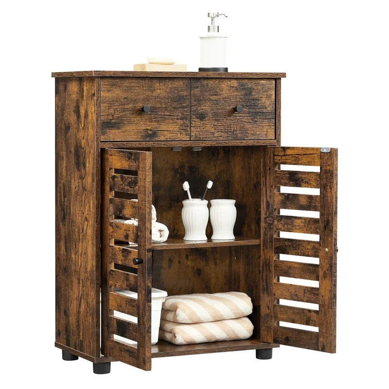 Bathroom Cabinets: 23.6'' W x 32.3'' H x 11.8'' D Free-Standing Bathroom Cabinet