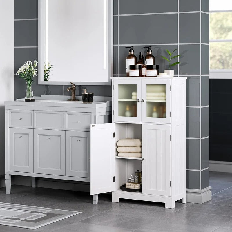 Bathroom Cabinets: 23.6'' W x 42.7'' H x 11.8'' D Linen Cabinet