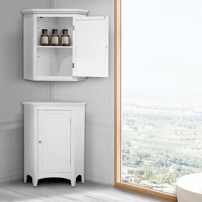 Bathroom Cabinets: 24.75'' W x 32'' H x 17'' D Free-Standing Bathroom Cabinet