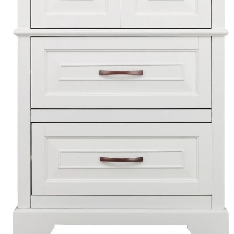Bathroom Cabinets: 24'' W x 62'' H x 16'' D Linen Cabinet
