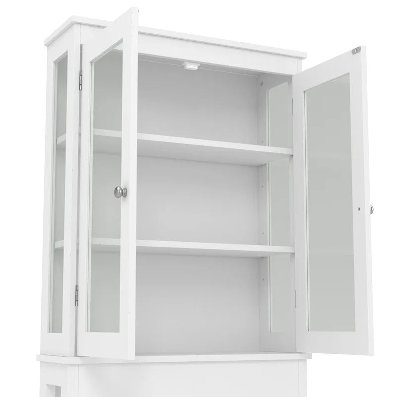 Bathroom Cabinets: 25.98'' W x 64.96'' H x 9.01'' D Bathroom Cabinet