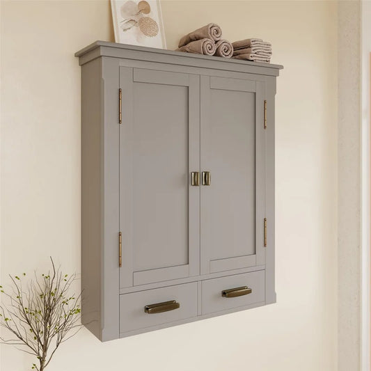 Bathroom Cabinets: 26'' W x 31.5'' H x 7'' D Wall Mounted Bathroom Cabinet