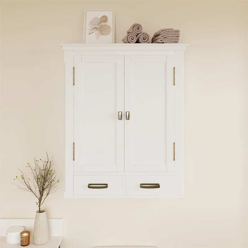 Bathroom Cabinets: 26'' W x 31.5'' H x 7'' D Wall Mounted Bathroom Cabinet