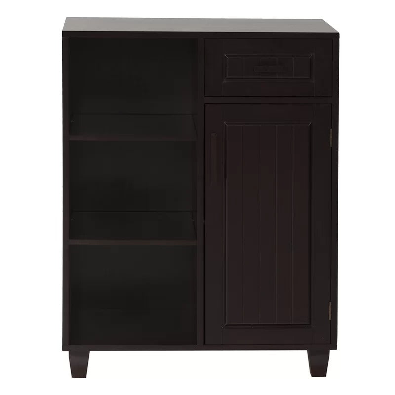 Bathroom Cabinets: 26'' W x 34.25'' H x 12.5'' D Free-Standing Bathroom Cabinet