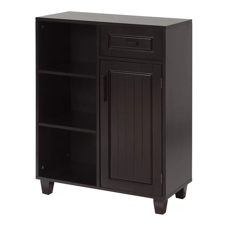 Bathroom Cabinets: 26'' W x 34.25'' H x 12.5'' D Free-Standing Bathroom Cabinet
