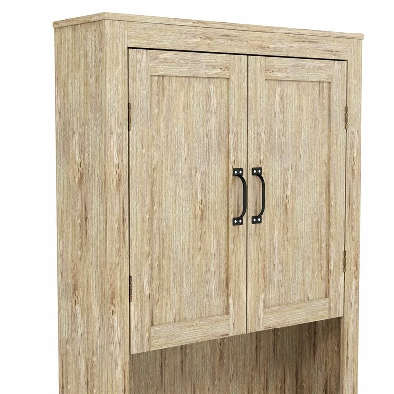Bathroom Cabinets: 26'' W x 65.9'' H x 9.63'' D Over-The-Toilet Storage