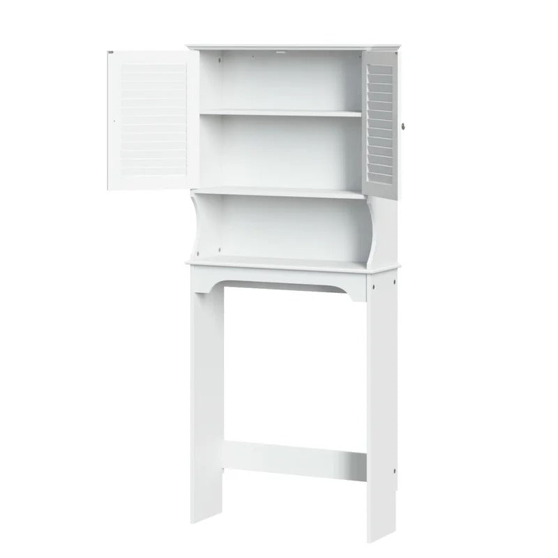 Bathroom Cabinets: 27.36'' W x 63.75'' H x 9.25'' D Over-The-Toilet Storage