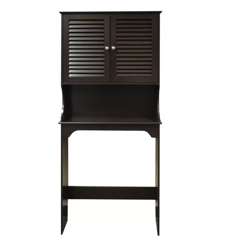 Bathroom Cabinets: 27.36'' W x 63.75'' H x 9.25'' D Over-The-Toilet Storage