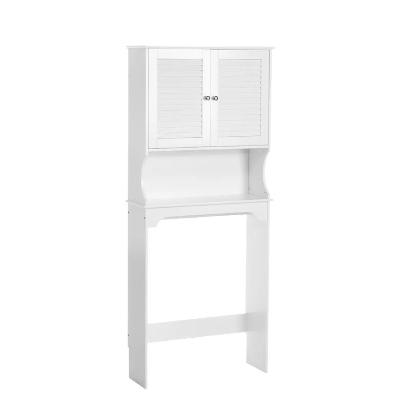 Bathroom Cabinets: 27.36'' W x 63.75'' H x 9.25'' D Over-The-Toilet Storage