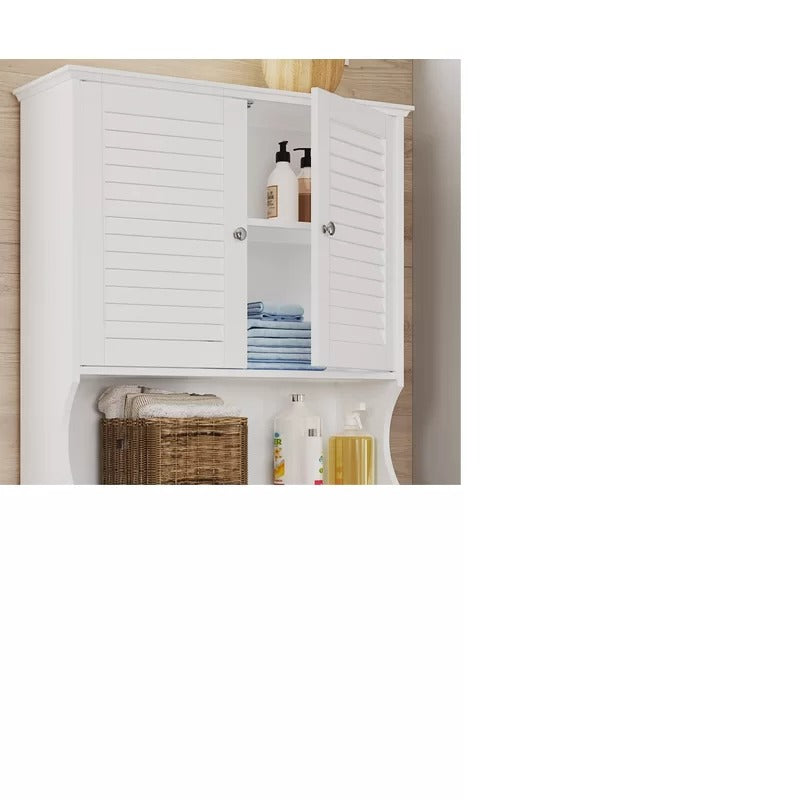 Bathroom Cabinets: 27.36'' W x 63.75'' H x 9.25'' D Over-The-Toilet Storage