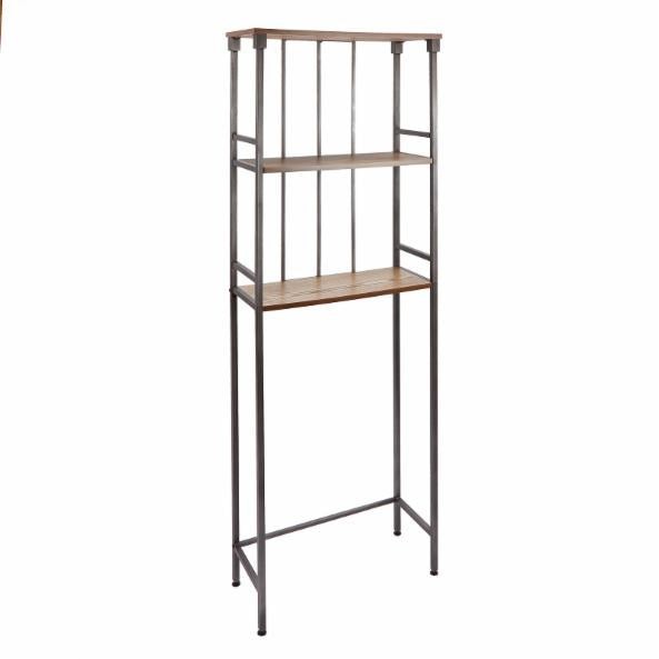 Bathroom Cabinets: Mixed Material Bathroom Collection 3 Tier Space saver