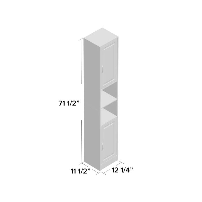 Bathroom Linen Cabinets:12.25'' W x 71.5'' H x 11.5'' D Linen Cabinet