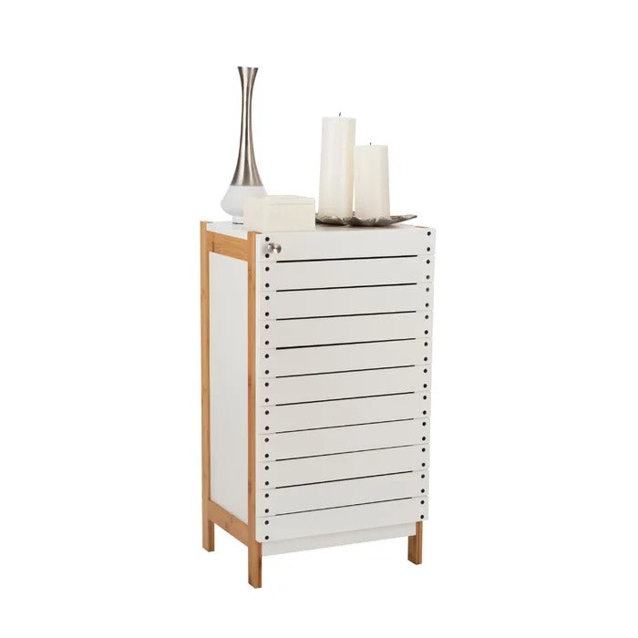 Bathroom Linen Cabinets: 12.6'' W x 26.97'' H x 14.57'' D Free-Standing Bathroom Cabinet