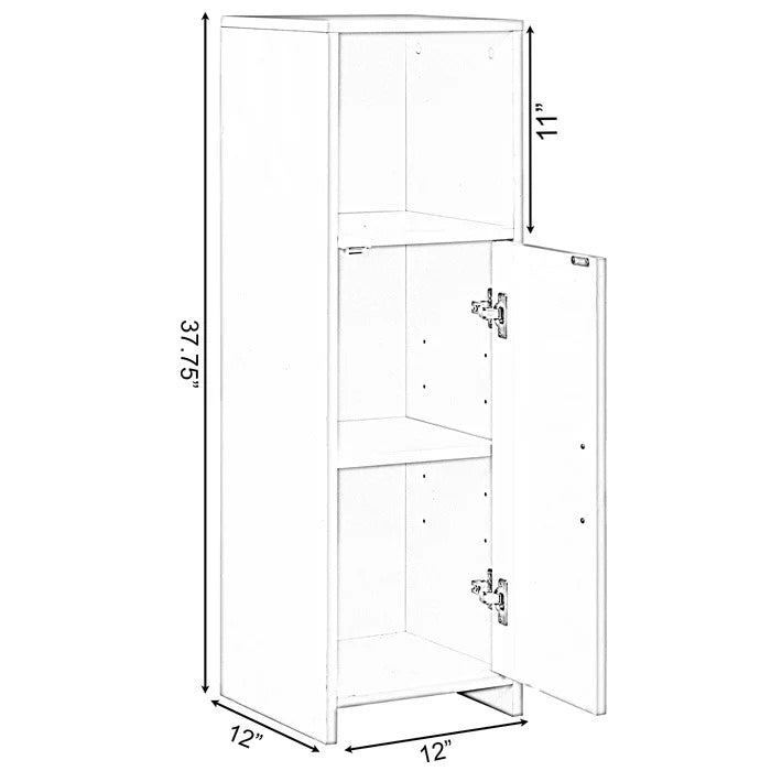 Bathroom Linen Cabinets:12'' W x 37.75'' H x 12'' D Linen Cabinet