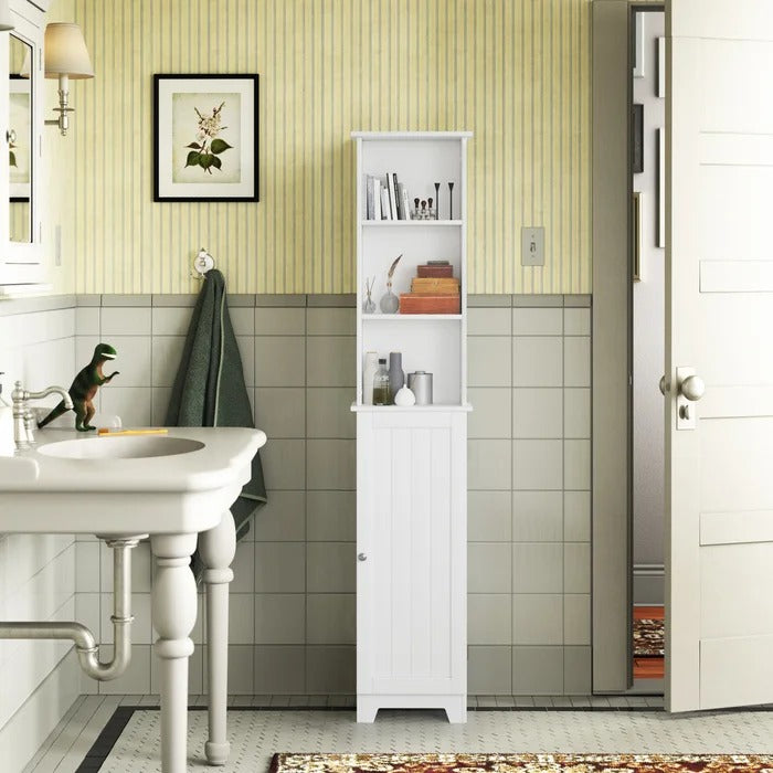 Bathroom Linen Cabinets:13.38'' W x 65.50'' H x 8'' D Linen Cabinet
