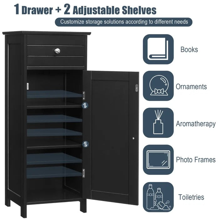 Bathroom Linen Cabinets:14'' W x 34.5'' H x 12'' D Linen Cabinet