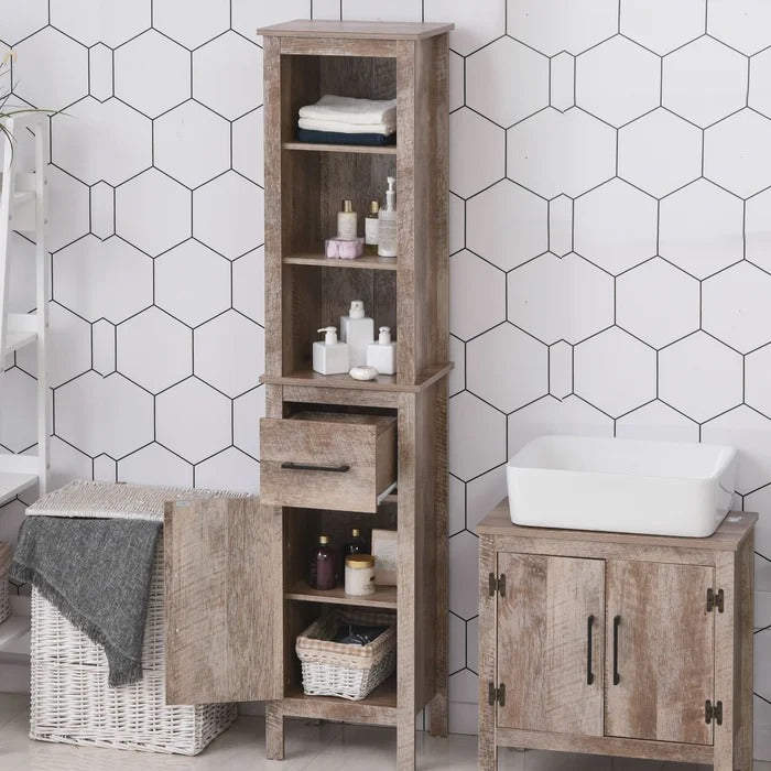 Bathroom Linen Cabinets:15.25'' W x 67.25'' H x 11.75'' D Linen Cabinet