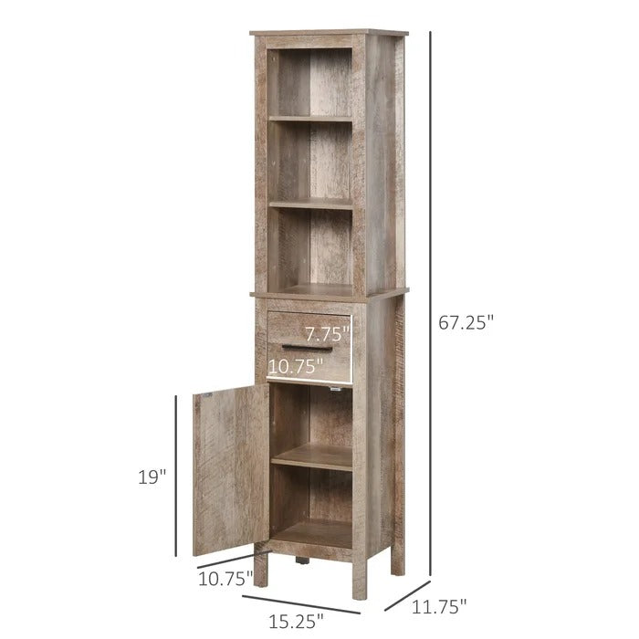 Bathroom Linen Cabinets:15.25'' W x 67.25'' H x 11.75'' D Linen Cabinet