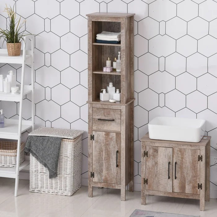 Bathroom Linen Cabinets:15.25'' W x 67.25'' H x 11.75'' D Linen Cabinet