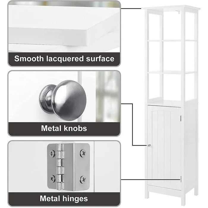 Bathroom Linen Cabinets:15.7'' W x 63'' H x 12.6'' D Linen Cabinet