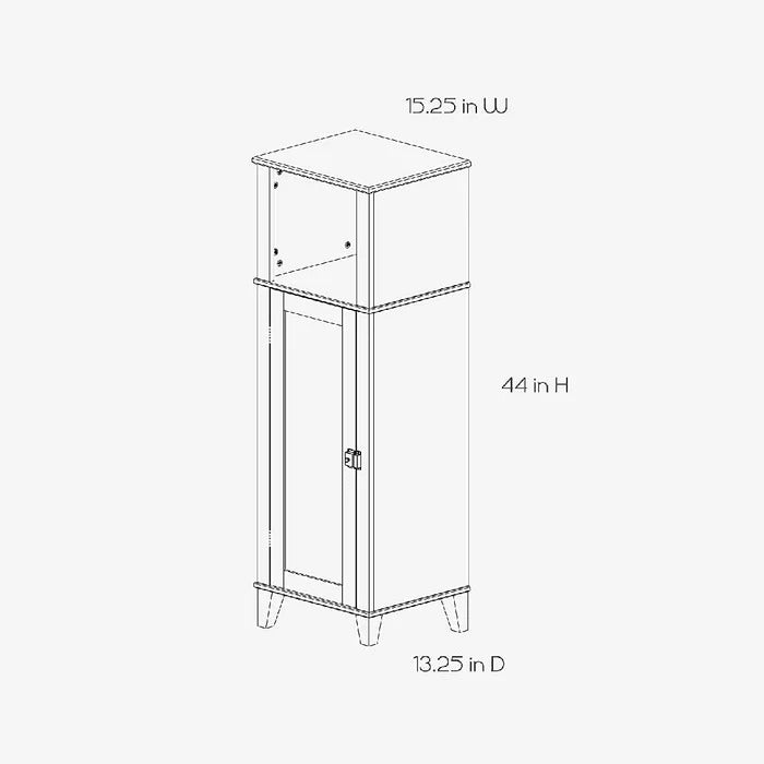 Bathroom Linen Cabinets:15'' W x 44'' H x 13'' D Linen Cabinet