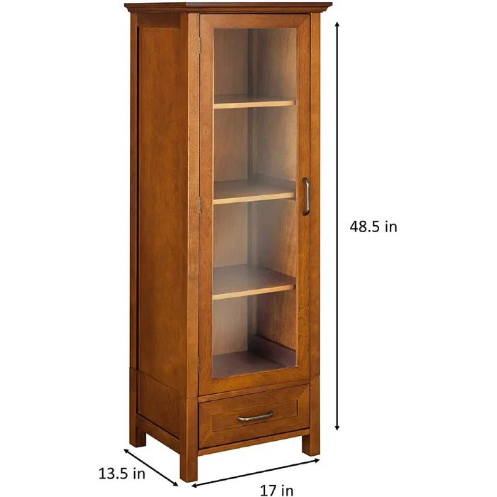 Bathroom Linen Cabinets:17'' W x 48.5'' H x 13.5'' D Linen Cabinet