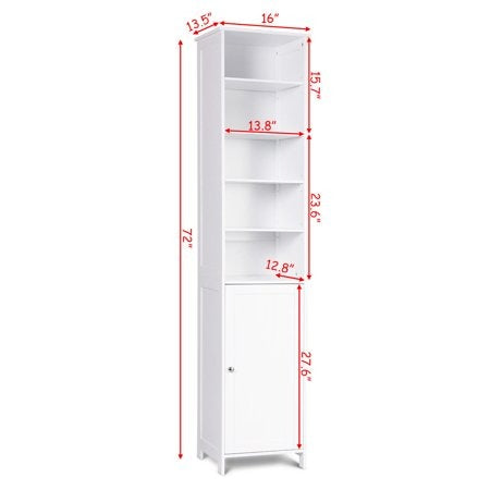 Bathroom Linen Cabinets 1 Drawer Bathroom Linen Cabinet with 4 Open Shelves