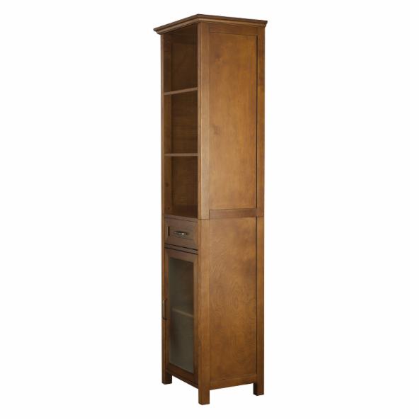 Bathroom Linen Cabinets: 1 Drawer Linen Cabinet with 3 Open Shelves