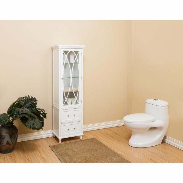 Bathroom Linen Cabinets: 2 Drawer Bathroom Linen Tower