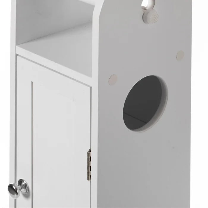 Bathroom Linen Cabinets: 8'' W x 30.5'' H x 7'' D Linen Cabinet