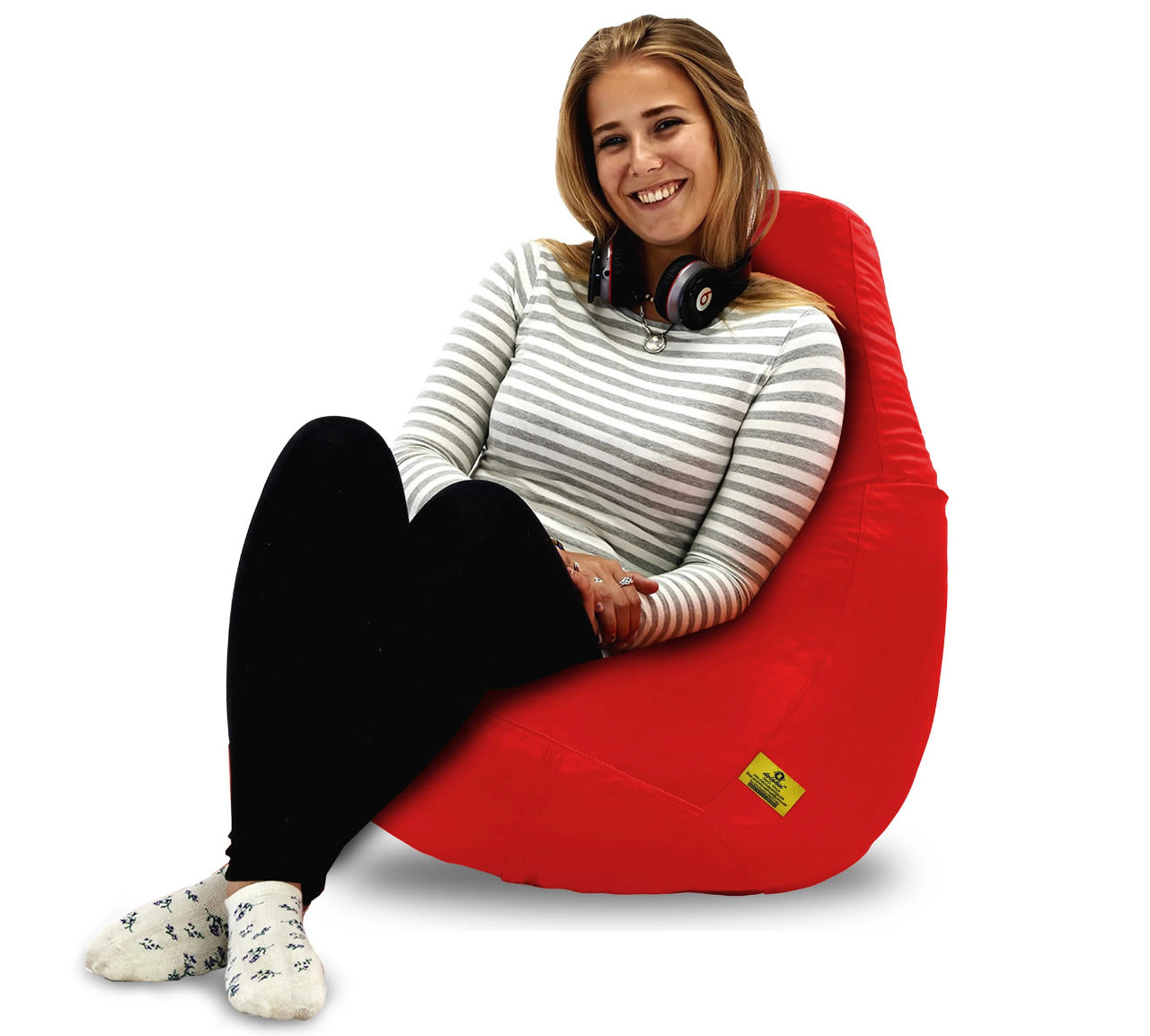 Bean Bag : XL BEAN BAG-RED - FILLED (With Beans)