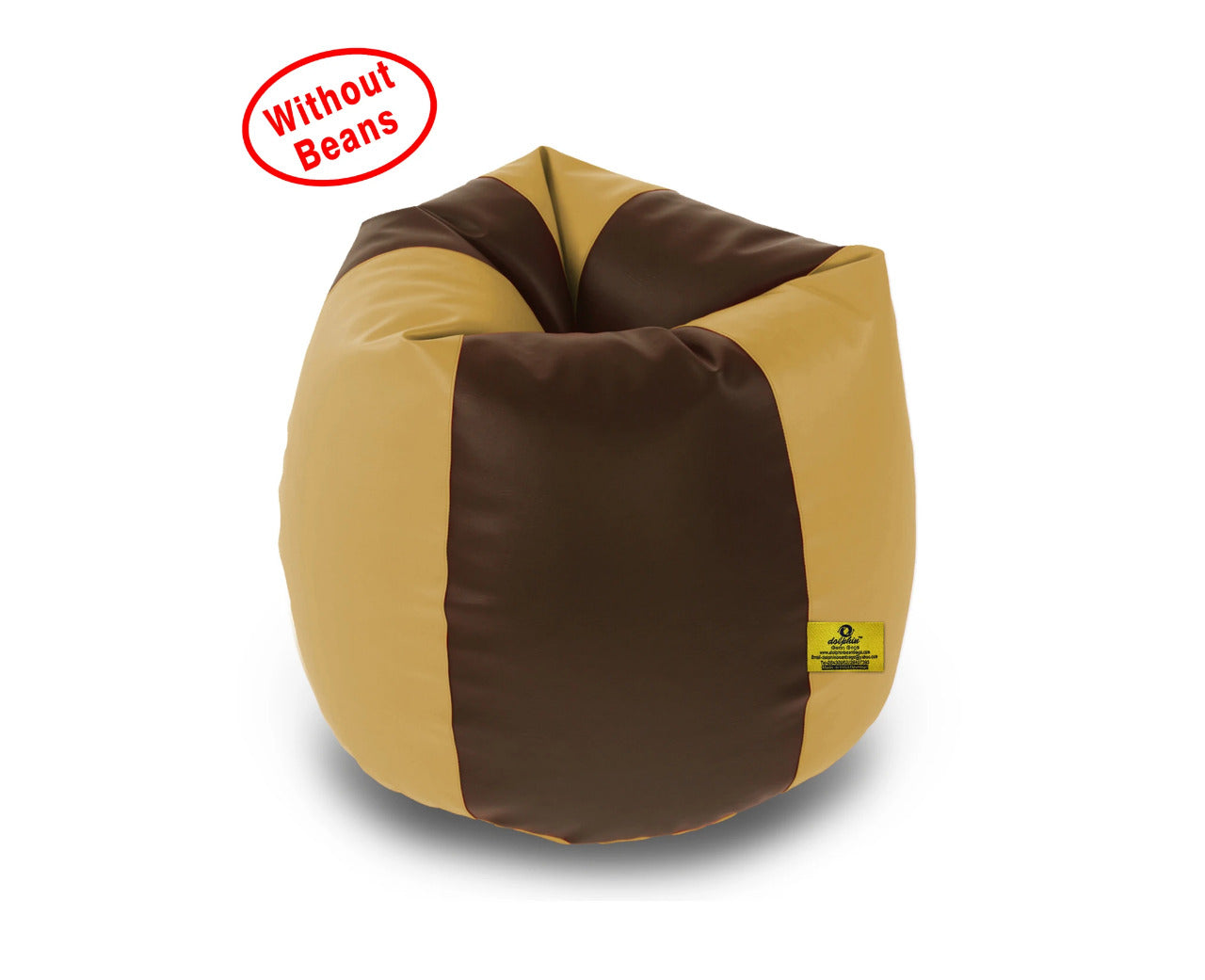 Bean Bag XL BROWN&BEIGE BEAN BAG-COVER (Without Beans)
