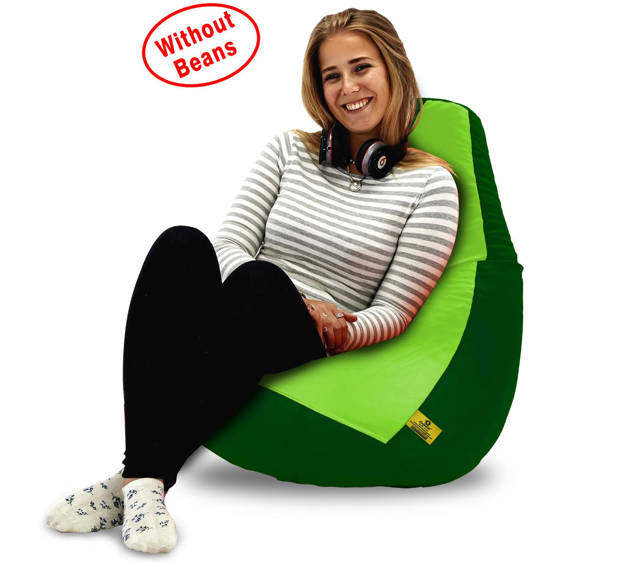 Bean Bag: XL F.GREEN&B.GREEN BEAN BAG-COVERS(Without Beans)