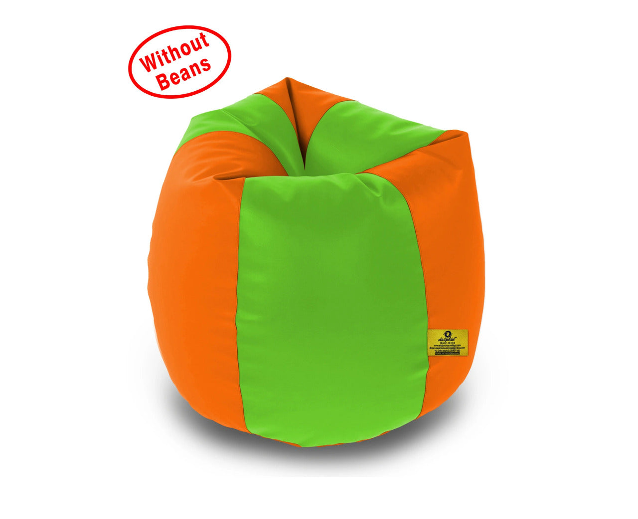 Bean Bag XL F.GREEN&ORANGE BEAN BAG-COVERS(Without Beans)