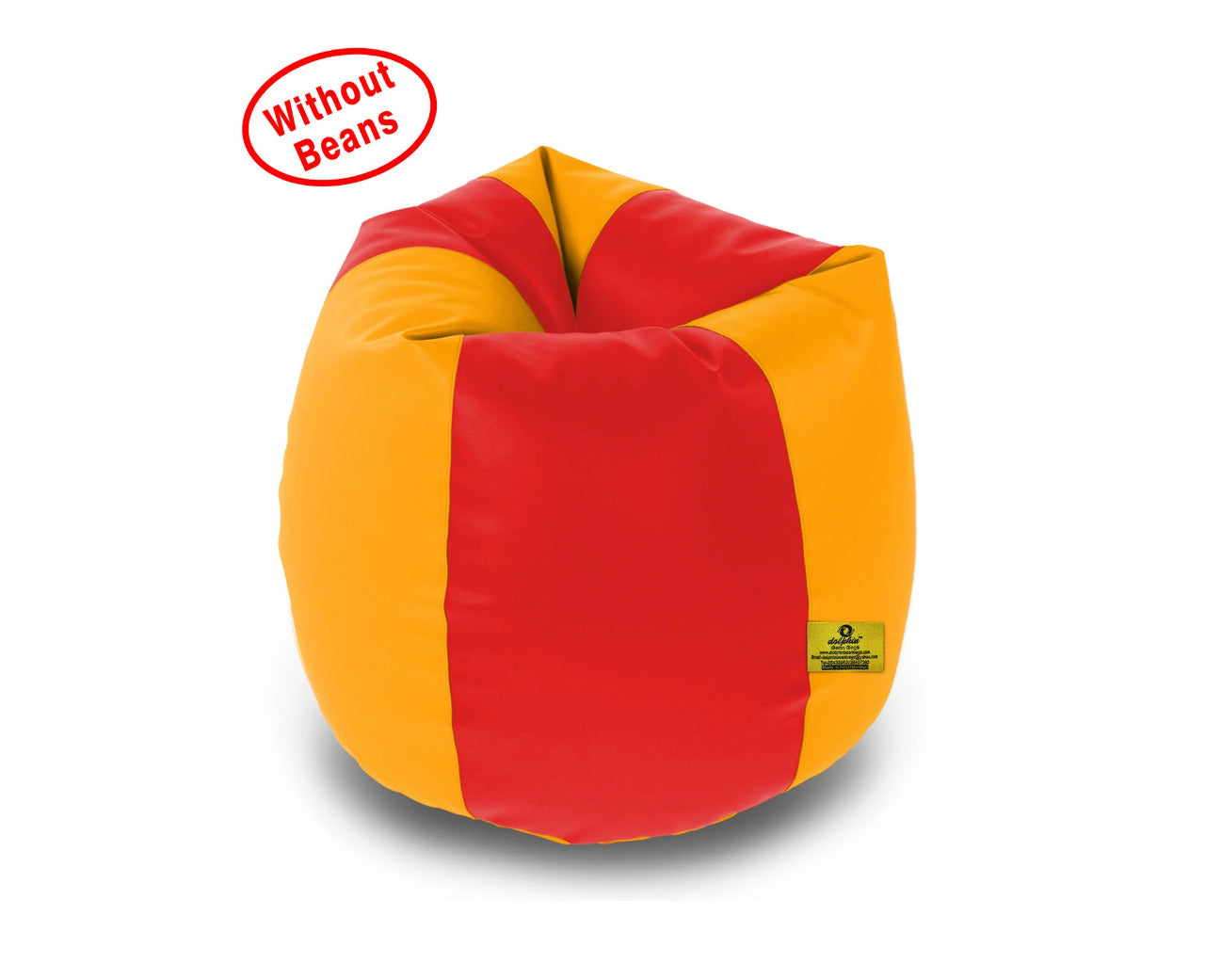 Bean Bag XL RED&YELLOW BEAN BAG-COVER (Without Beans)