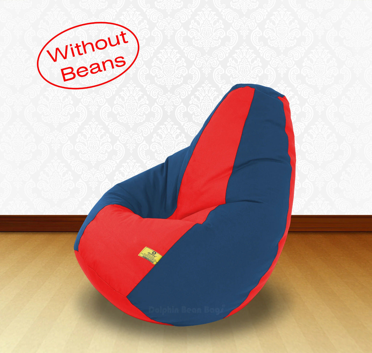 Bean Bag XL Red R.Blue-FABRIC-COVERS(without Beans)