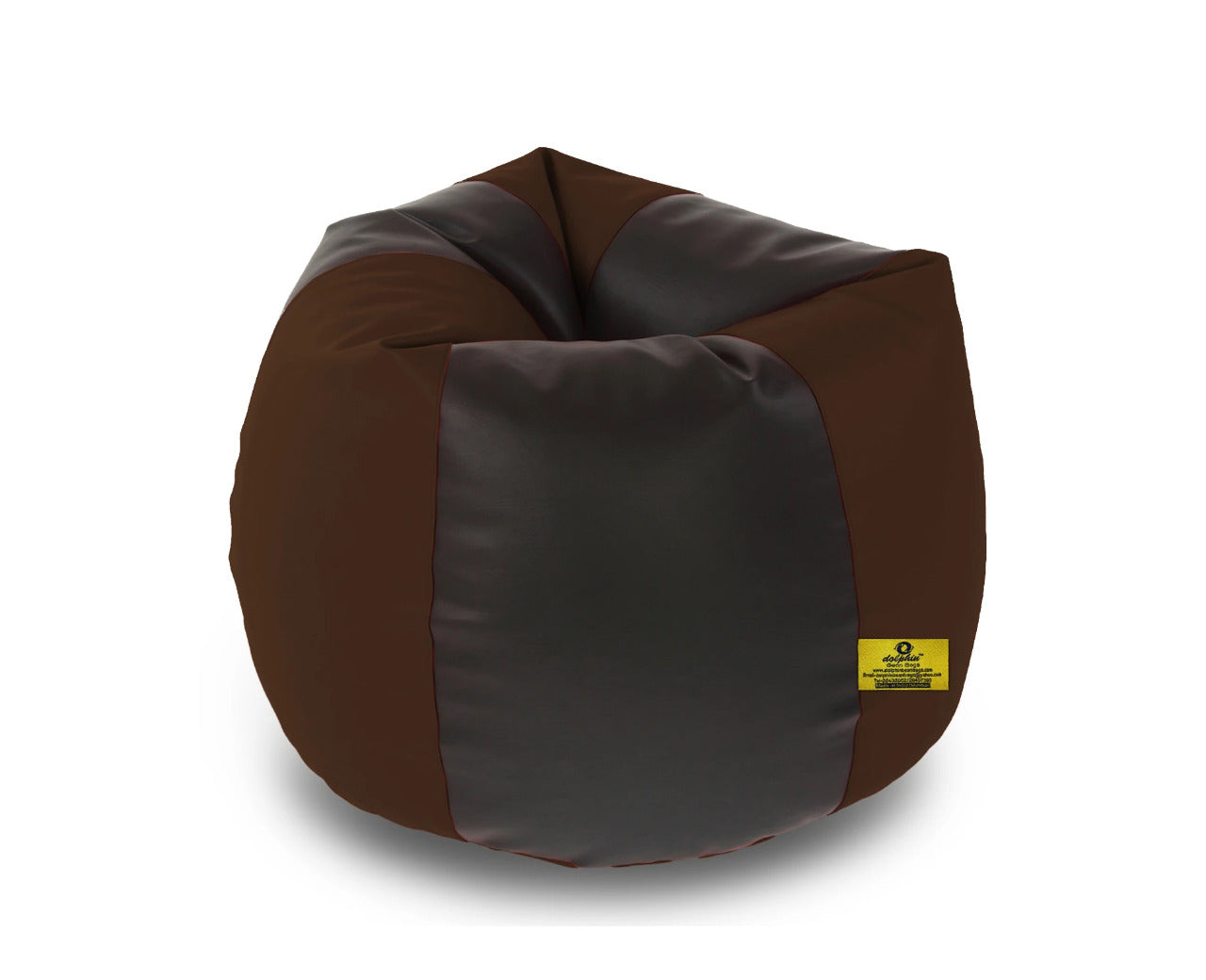 Bean Bag : XXL BLACK & BROWN BEAN BAG-FILLED (With Beans)
