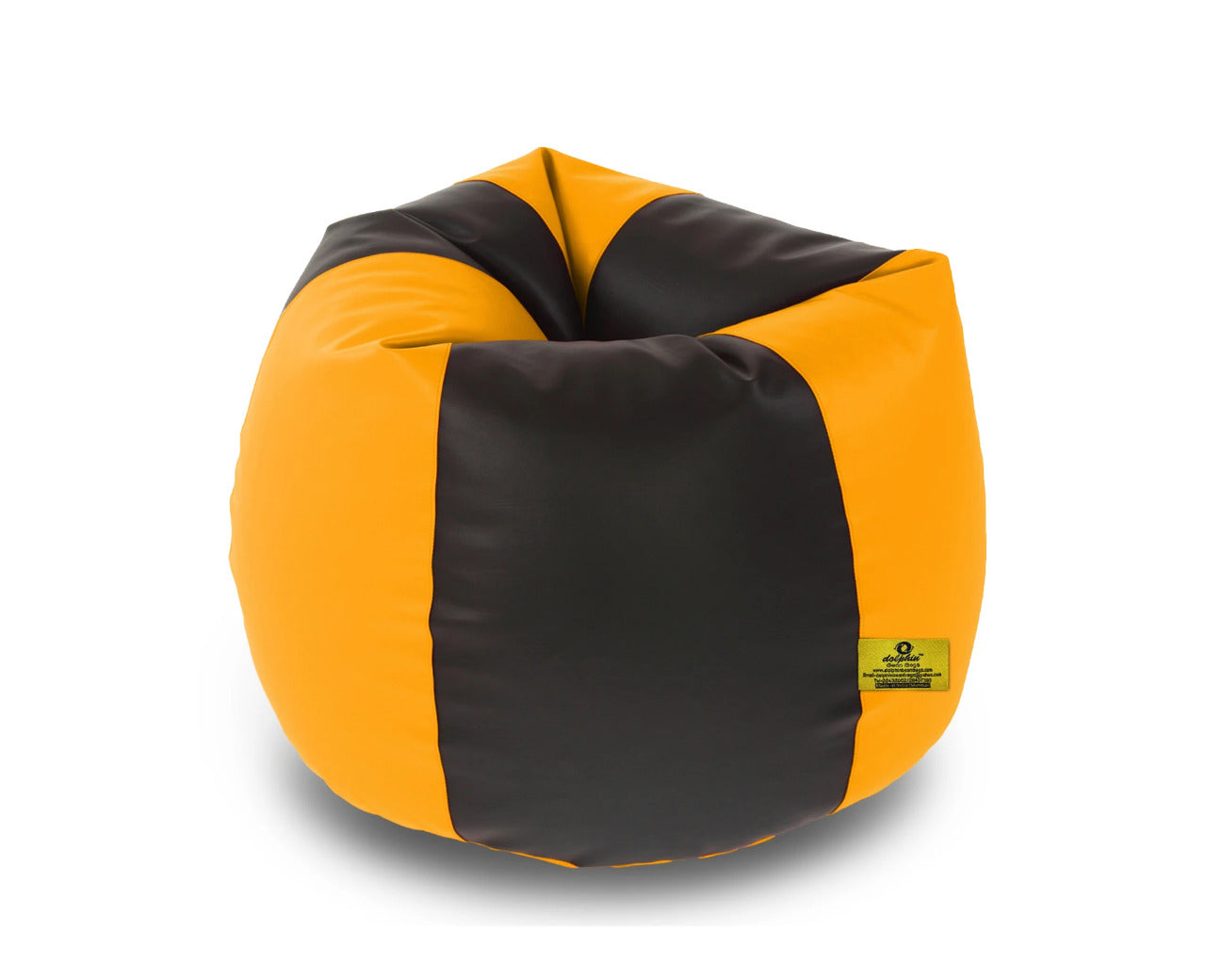 Bean Bag : 2XL BLACK&YELLOW BEAN BAG-FILLED(With Beans)