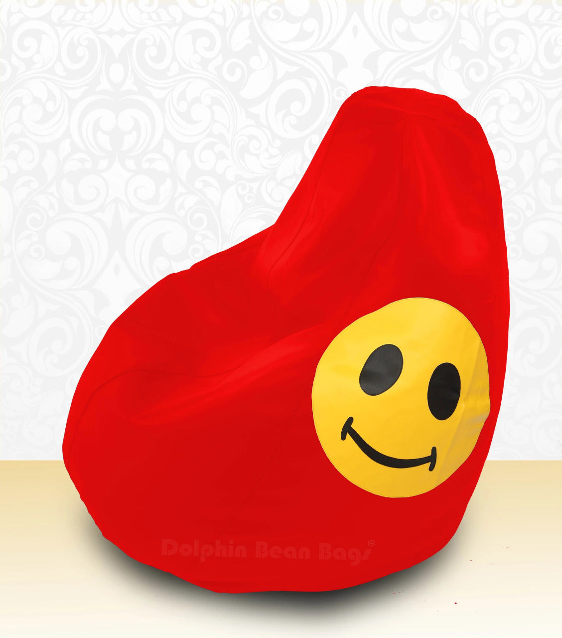 Bean Bag 2XL Bean Bag Red-Smiley-FILLED (with Beans)
